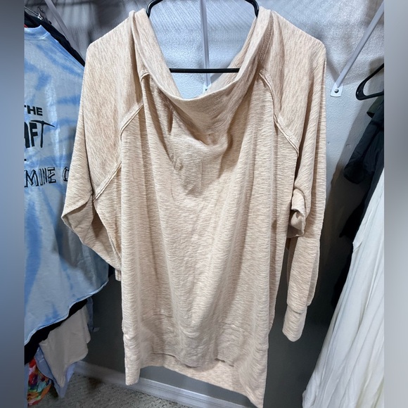 Igenjun Sweaters - iGENJUN Beige Hooded Sweatshirt